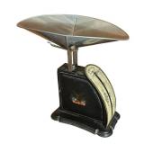 FR - Vintage Cast Iron Coffee Grinder and Metal Confectionery Scale Set