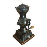 FR - Vintage Cast Iron Coffee Grinder and Metal Confectionery Scale Set