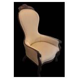 FR - Antique High-Back Upholstered Accent Chair