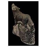 FR - Bekka Handcrafted Wolf Sculpture Handcrafted with Mount St. Helens Ash