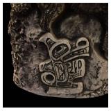 FR - Bekka Handcrafted Wolf Sculpture Handcrafted with Mount St. Helens Ash