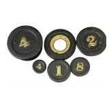 FR - Vintage Cast Iron Balance Scale with Weights