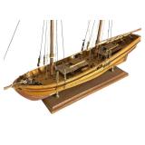 FR - Vintage Wooden Model Ship