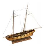 FR - Vintage Wooden Model Ship
