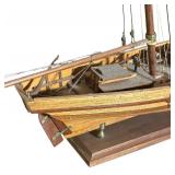 FR - Vintage Wooden Model Ship