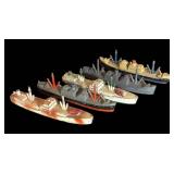 FR - Set of 5 Tootsietoy Diecast Ship Models