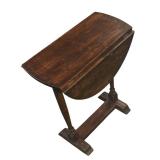 FR - Vintage Wooden Drop Leaf Table