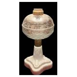 FR - Petite Vintage Glass and Milk Glass Table Lamp
