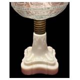 FR - Petite Vintage Glass and Milk Glass Table Lamp
