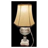FR - Petite Vintage Glass and Milk Glass Table Lamp