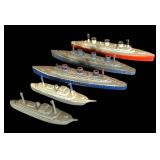 FR - Set of 3 Vintage Tootsie Toy Diecast Ship Models