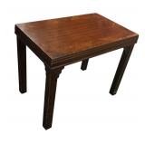 FR - Vintage Wood Side Table with Rectangular Top