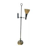 FR - Vintage 56 Inch Metal Floor Lamp with Glass Shade