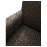 FR - Vintage Upholstered Armchair with Patterned Fabric