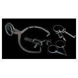 FR - Vintage Iron Tool and Hardware Collection Including Ice Tongs, Trap, Keys and More