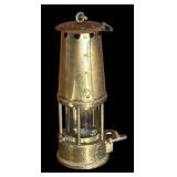 FR - Vintage M & O Type 6 Safety Lamp Brass Miner Lantern