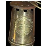 FR - Vintage M & O Type 6 Safety Lamp Brass Miner Lantern