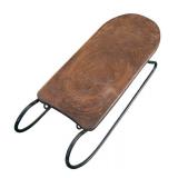 FR - Vintage Wooden Sled Decor with Metal Runners