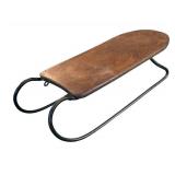 FR - Vintage Wooden Sled Decor with Metal Runners