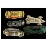 FR - Set of 5 Vintage Metal and Rubber Toy Cars Assorted Styles