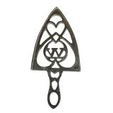 FR - Set of 5 Vintage Cast Iron Trivets with Decorative Designs