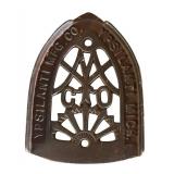 FR - Set of 5 Vintage Cast Iron Trivets with Decorative Designs