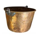 FR - Large Vintage Copper Boiler Bucket with Iron Handle