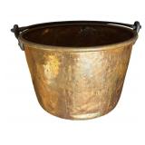 FR - Large Vintage Copper Boiler Bucket with Iron Handle