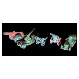 FR - Collection of 4 Vintage Cast Metal Toy Cannons