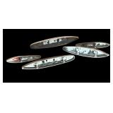 FR - Set of 5 Vintage Tootsie Toy Cast Metal Toy Ships