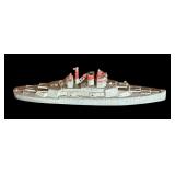 FR - Set of 5 Vintage Tootsie Toy Cast Metal Toy Ships