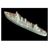 FR - Set of 5 Vintage Tootsie Toy Cast Metal Toy Ships