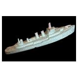 FR - Set of 5 Vintage Tootsie Toy Cast Metal Toy Ships