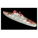 FR - Set of 5 Vintage Tootsie Toy Cast Metal Toy Ships