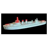 FR - Set of 5 Vintage Tootsie Toy Cast Metal Toy Ships