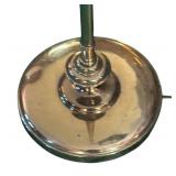 FR - Vintage Brass Floor Lamp with Black Shade