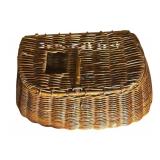 FR - Vintage Wicker Fishing Creel Basket with Strap