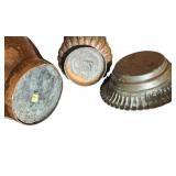 FR - 3 Vintage Metal Pot, Vase and Bowl with Patina