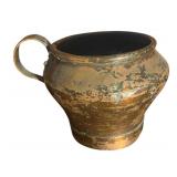 FR - 3 Vintage Metal Pot, Vase and Bowl with Patina
