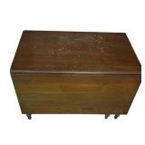 FR - Vintage Wooden Drop Leaf Dining Table with Turned Legs