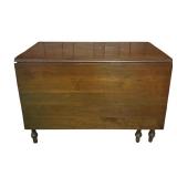 FR - Vintage Wooden Drop Leaf Dining Table with Turned Legs