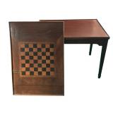 FR - Vintage Wooden Game Table with Removable Chessboard Top