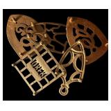 FR - Collection of 5 Vintage Cast Iron Trivets Assorted Designs