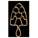 FR - Collection of 5 Vintage Cast Iron Trivets Assorted Designs