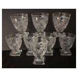FR - Set of 8 Vintage Heisey Ipswich Cordial Glasses