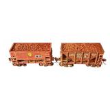 FR - Set of 9 Vintage HO Scale Train Cars including Cars with Loads