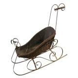 K - Vintage Wicker and Metal Child