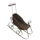 K - Vintage Wicker and Metal Child