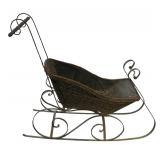 K - Vintage Wicker and Metal Child