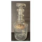 FR - Set of 3 Crystal and Clear Glass Decanters